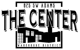 The Center Logo Black and White